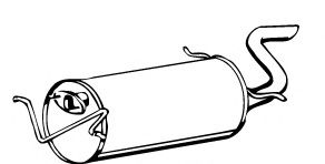 FONOS 620087 Глушитель выхлопных газов конечный 