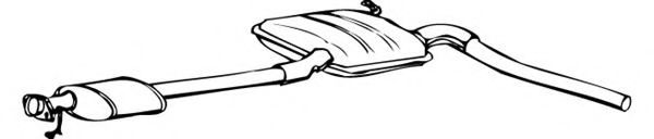 FONOS 814608 Средний глушитель выхлопных газов 