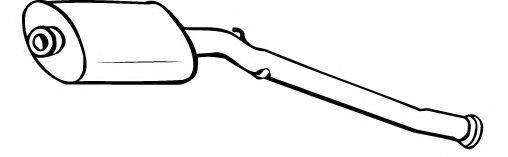 FONOS 814640 Средний глушитель выхлопных газов 