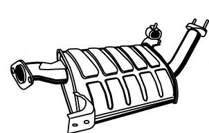 FONOS 619641 Средний глушитель выхлопных газов 