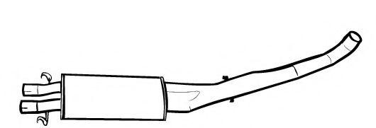 FONOS 817877 Средний глушитель выхлопных газов 