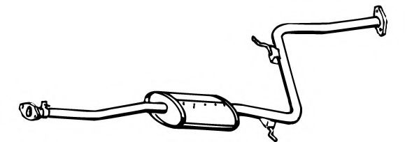 FONOS 620841 Средний глушитель выхлопных газов 