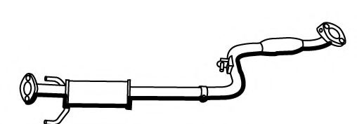 FONOS 620447 Средний глушитель выхлопных газов 