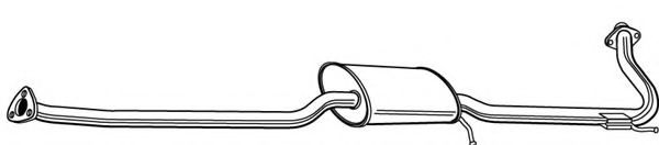 FONOS 620015 Средний глушитель выхлопных газов 