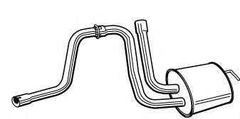 FONOS 619640 Средний глушитель выхлопных газов 