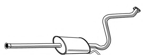 FONOS 620832 Средний глушитель выхлопных газов 