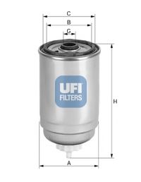 UFI 24.408.00 Топливный фильтр для FIAT MULTIPLA (Фиат Мултипла) UFI 24.408.00 Топливный фильтр для FIAT MULTIPLA (Фиат Мултипла)
