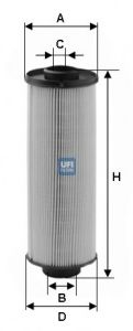 UFI 26.004.00 Топливный фильтр для MAN TGA (Ман Тга) UFI 26.004.00 Топливный фильтр для MAN TGA (Ман Тга)