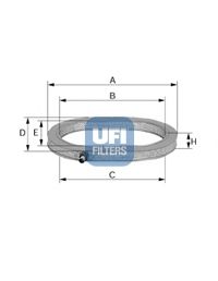 UFI 27.798.00 Воздушный фильтр 