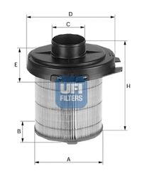 UFI 27.845.02 Воздушный фильтр для PEUGEOT 205 II (Пежо 205 2) UFI 27.845.02 Воздушный фильтр для PEUGEOT 205 II (Пежо 205 2)
