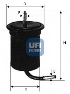 UFI 31.518.00 Топливный фильтр для MAZDA 323 III (Мазда 323 3) UFI 31.518.00 Топливный фильтр для MAZDA 323 III (Мазда 323 3)