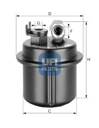 UFI 31.535.00 Топливный фильтр для ROVER 600 (Ровер 600) UFI 31.535.00 Топливный фильтр для ROVER 600 (Ровер 600)