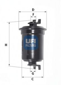 UFI 31.545.00 Топливный фильтр для SUZUKI (Сузуки) UFI 31.545.00 Топливный фильтр для SUZUKI (Сузуки)