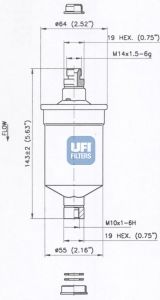 UFI 31.676.00 Топливный фильтр для VOLKSWAGEN CARIBE I (Фольксваген Cарибэ и) UFI 31.676.00 Топливный фильтр для VOLKSWAGEN CARIBE I (Фольксваген Cарибэ и)