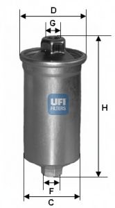 UFI 31.699.00 Топливный фильтр для VOLKSWAGEN CARIBE I (Фольксваген Cарибэ и) UFI 31.699.00 Топливный фильтр для VOLKSWAGEN CARIBE I (Фольксваген Cарибэ и)