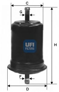 UFI 31.727.00 Топливный фильтр для DAIHATSU TERIOS (Дайхатсу Тэриос) UFI 31.727.00 Топливный фильтр для DAIHATSU TERIOS (Дайхатсу Тэриос)