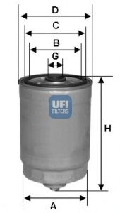UFI 24.378.00 Топливный фильтр для MAN M 90 (Ман М 90) UFI 24.378.00 Топливный фильтр для MAN M 90 (Ман М 90)