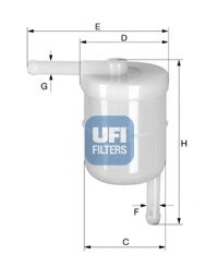 UFI 31.003.00 Топливный фильтр для NISSAN (Ниссан) UFI 31.003.00 Топливный фильтр для NISSAN (Ниссан)
