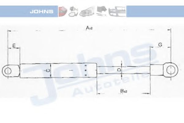 JOHNS 67 12 95-91 Газовая пружина, крышка багажник для SEAT (Сеат) JOHNS 67 12 95-91 Газовая пружина, крышка багажник для SEAT (Сеат)