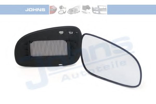 JOHNS 90 22 38-81 Зеркальное стекло, наружное зеркало для VOLVO S60 I (Вольво S60 1) JOHNS 90 22 38-81 Зеркальное стекло, наружное зеркало для VOLVO S60 I (Вольво S60 1)