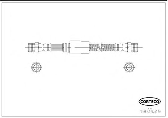 CORTECO 19036319 Тормозной шланг для SEAT LEON (Сеат Леон) CORTECO 19036319 Тормозной шланг для SEAT LEON (Сеат Леон)