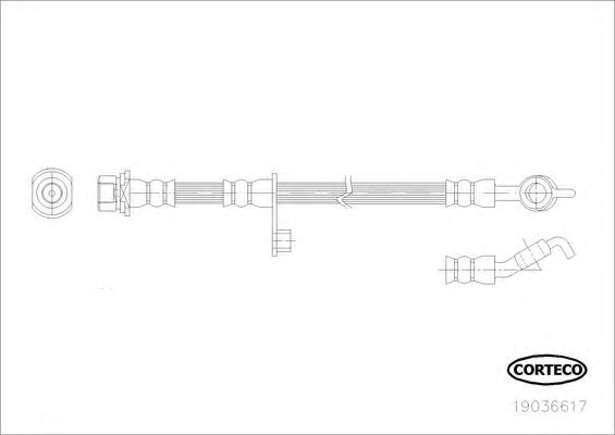 CORTECO 19036617 Тормозной шланг для TOYOTA ECHO VERSO (Тойота/тоета Эчо vэрсо) CORTECO 19036617 Тормозной шланг для TOYOTA ECHO VERSO (Тойота/тоета Эчо vэрсо)