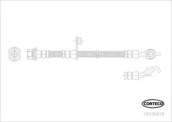 CORTECO 19036618 Тормозной шланг для TOYOTA ECHO VERSO (Тойота/тоета Эчо vэрсо) CORTECO 19036618 Тормозной шланг для TOYOTA ECHO VERSO (Тойота/тоета Эчо vэрсо)