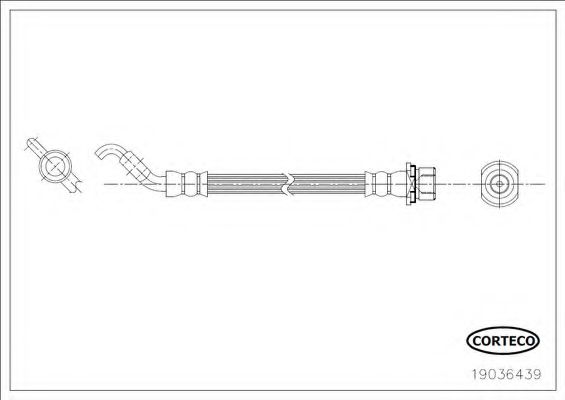 CORTECO 19036439 Тормозной шланг для TOYOTA (Тойота/тоета) CORTECO 19036439 Тормозной шланг для TOYOTA (Тойота/тоета)