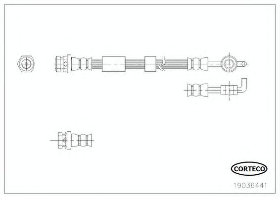 CORTECO 19036441 Тормозной шланг для MAZDA (Мазда) CORTECO 19036441 Тормозной шланг для MAZDA (Мазда)