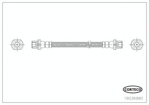 CORTECO 19036980 Тормозной шланг для TOYOTA (Тойота/тоета) CORTECO 19036980 Тормозной шланг для TOYOTA (Тойота/тоета)