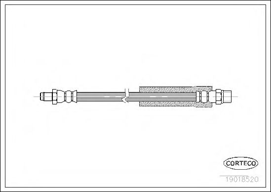 CORTECO 19018520 Тормозной шланг для AUDI 90 (Ауди 90) CORTECO 19018520 Тормозной шланг для AUDI 90 (Ауди 90)