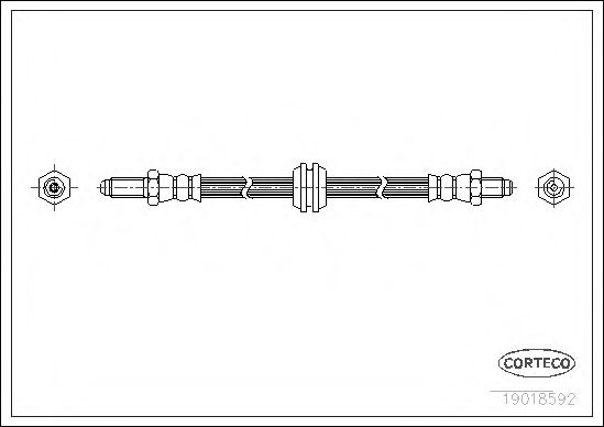 CORTECO 19018592 Тормозной шланг для ALFA-ROMEO (Алфа-ромэо) CORTECO 19018592 Тормозной шланг для ALFA-ROMEO (Алфа-ромэо)