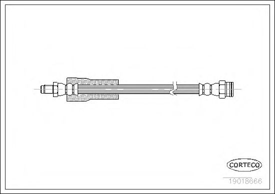 CORTECO 19018666 Тормозной шланг для PEUGEOT 305 II (Пежо 305 2) CORTECO 19018666 Тормозной шланг для PEUGEOT 305 II (Пежо 305 2)