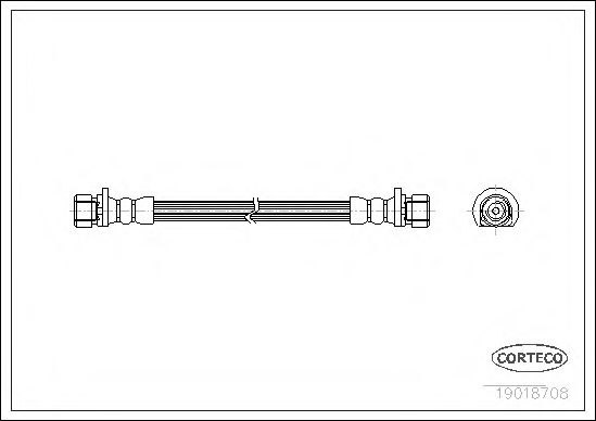 CORTECO 19018708 Тормозной шланг для ROVER (Ровер) CORTECO 19018708 Тормозной шланг для ROVER (Ровер)