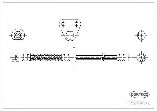 CORTECO 19018938 Тормозной шланг для HONDA (Хонда) CORTECO 19018938 Тормозной шланг для HONDA (Хонда)