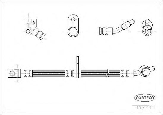 CORTECO 19019011 Тормозной шланг для HONDA (Хонда) CORTECO 19019011 Тормозной шланг для HONDA (Хонда)