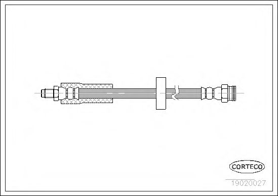 CORTECO 19020027 Тормозной шланг для PEUGEOT 305 II (Пежо 305 2) CORTECO 19020027 Тормозной шланг для PEUGEOT 305 II (Пежо 305 2)