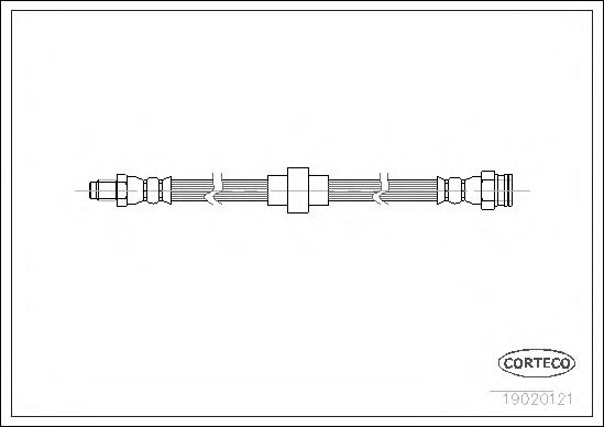 CORTECO 19020121 Тормозной шланг для PEUGEOT 205 II (Пежо 205 2) CORTECO 19020121 Тормозной шланг для PEUGEOT 205 II (Пежо 205 2)