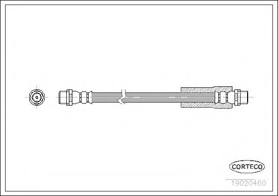 CORTECO 19020460 Тормозной шланг для AUDI 90 (Ауди 90) CORTECO 19020460 Тормозной шланг для AUDI 90 (Ауди 90)