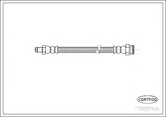 CORTECO 19025705 Тормозной шланг для PEUGEOT 205 II (Пежо 205 2) CORTECO 19025705 Тормозной шланг для PEUGEOT 205 II (Пежо 205 2)