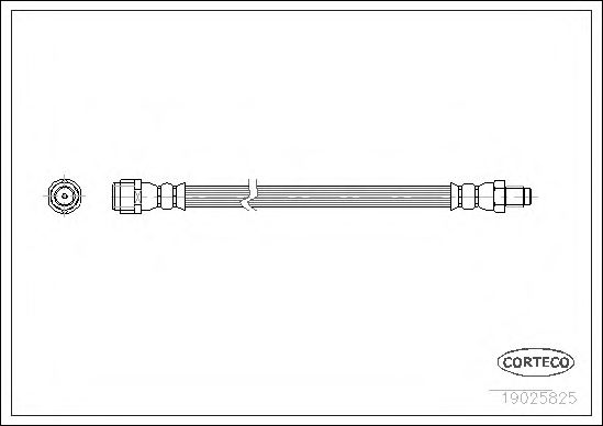 CORTECO 19025825 Тормозной шланг для MERCEDES-BENZ CL-CLASS (Мэрcэдэс-бэнз Cл-cласс) CORTECO 19025825 Тормозной шланг для MERCEDES-BENZ CL-CLASS (Мэрcэдэс-бэнз Cл-cласс)