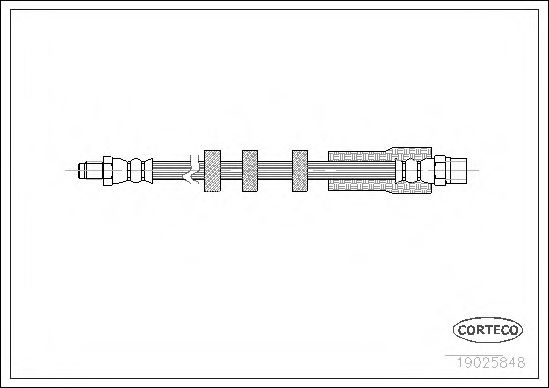 CORTECO 19025848 Тормозной шланг для VOLVO V70 I (Вольво V70 1) CORTECO 19025848 Тормозной шланг для VOLVO V70 I (Вольво V70 1)