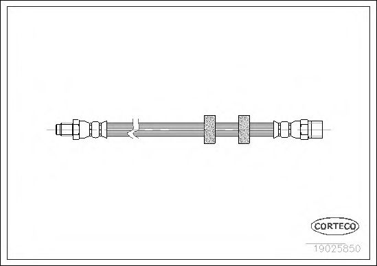 CORTECO 19025850 Тормозной шланг для VOLVO V70 I (Вольво V70 1) CORTECO 19025850 Тормозной шланг для VOLVO V70 I (Вольво V70 1)