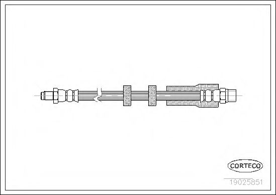 CORTECO 19025851 Тормозной шланг для VOLVO V70 I (Вольво V70 1) CORTECO 19025851 Тормозной шланг для VOLVO V70 I (Вольво V70 1)