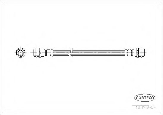 CORTECO 19025904 Тормозной шланг для SEAT TOLEDO II (Сеат Толедо 2) CORTECO 19025904 Тормозной шланг для SEAT TOLEDO II (Сеат Толедо 2)