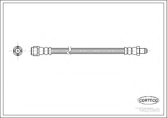 CORTECO 19025905 Тормозной шланг для MERCEDES-BENZ C-CLASS SCOUPE (Мэрcэдэс-бэнз С класс сcоупэ) CORTECO 19025905 Тормозной шланг для MERCEDES-BENZ C-CLASS SCOUPE (Мэрcэдэс-бэнз С класс сcоупэ)
