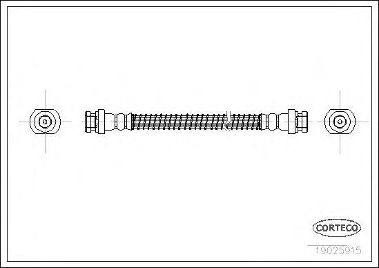 CORTECO 19025915 Тормозной шланг для MITSUBISHI GALANT IV (Митсубиши/митсубиси Галант иv) CORTECO 19025915 Тормозной шланг для MITSUBISHI GALANT IV (Митсубиши/митсубиси Галант иv)