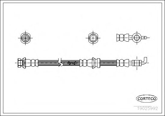 CORTECO 19025992 Тормозной шланг для MAZDA 323 III (Мазда 323 3) CORTECO 19025992 Тормозной шланг для MAZDA 323 III (Мазда 323 3)