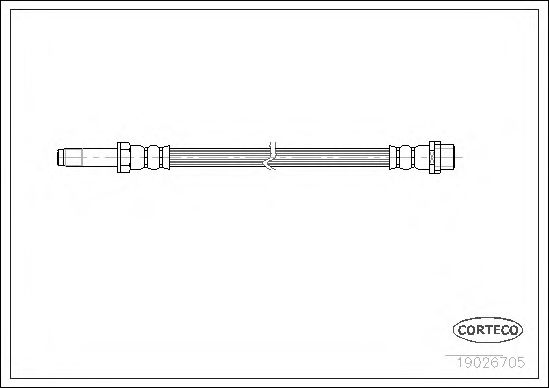 CORTECO 19026705 Тормозной шланг для VOLKSWAGEN LT 28-35 II (Фольксваген Лт 28-35 2) CORTECO 19026705 Тормозной шланг для VOLKSWAGEN LT 28-35 II (Фольксваген Лт 28-35 2)