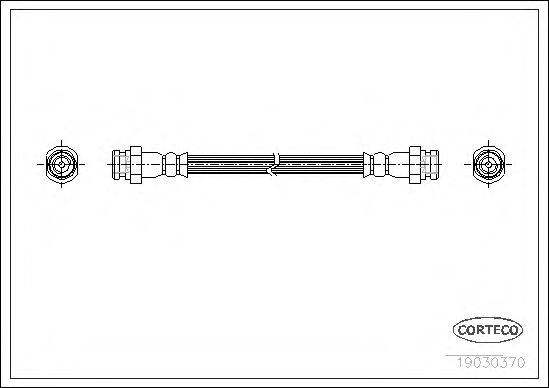CORTECO 19030370 Тормозной шланг для MAZDA GLC II (Мазда Глc 2) CORTECO 19030370 Тормозной шланг для MAZDA GLC II (Мазда Глc 2)